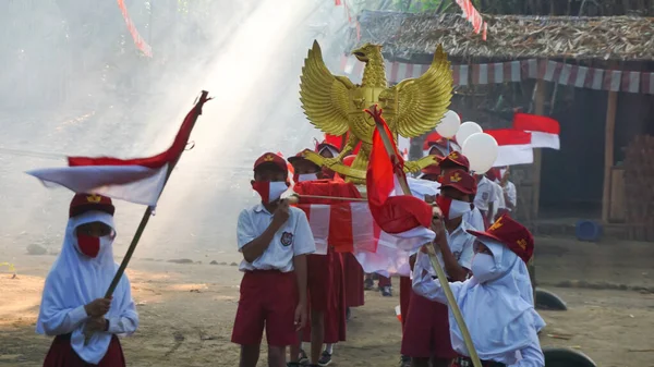 August 2020 Yogyakarta Indonesia Indonesian Student Carnaval Indonesia Independence Day — Stock Photo, Image