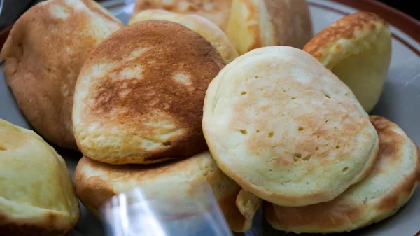 Snack Pukis Comida Callejera Indonesia Hecha Harina Huevos Levadura Leche —  Fotos de Stock