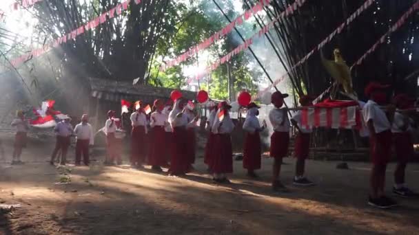 Août 2020 Yogyakarta Indonésie Carnaval Étudiant Indonésien Pour Fête Indépendance — Video