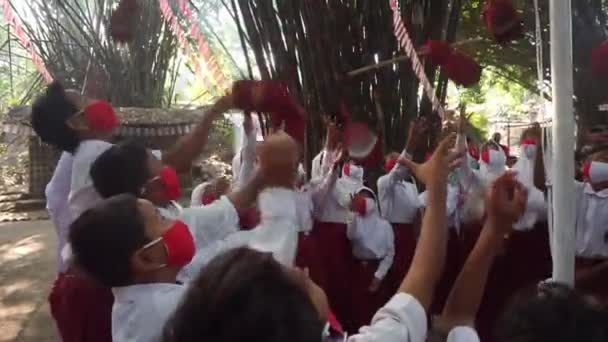 2018 Yogyakarzama Indonesia Student Respect Ceremony Indonesia Yogyakarama Flag Ceremony — 비디오