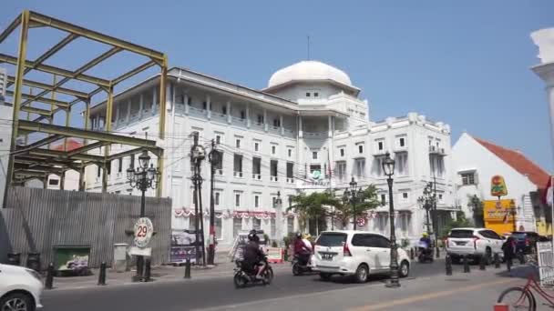 Augusti 2020 Semarang Indoneisa Street Atmosfer Kota Lama Semarang Eftermiddagen — Stockvideo