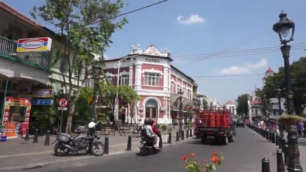 Augusti 2020 Semarang Indoneisa Street Atmosfer Kota Lama Semarang Eftermiddagen — Stockvideo