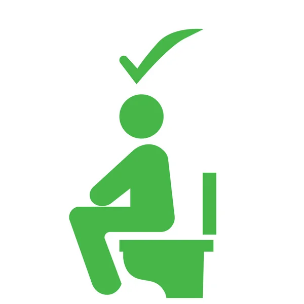 Záchodová Cedule Zelená Cedule Značka Ano — Stockový vektor