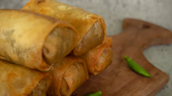 Индонезийские Рулоны Индонезийская Кухня Lumpia Semarang Lunpia — стоковое фото