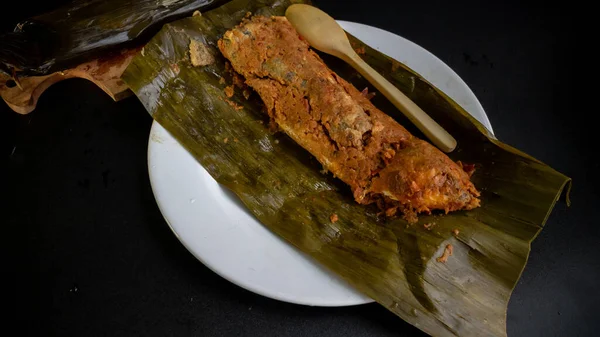 Pepes Ikan Pesce Pepes Uno Dei Tipi Cucina Tradizionale Java — Foto Stock