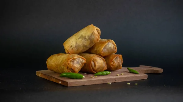 Indonéské Závitky Indonéská Kuchyně Lumpia Semarang Nebo Lunpia — Stock fotografie