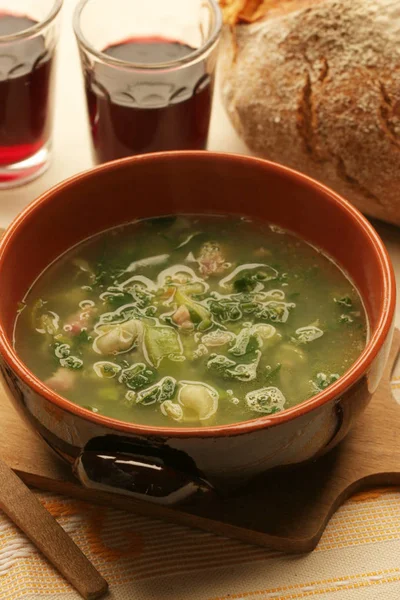 Erbuzzu Soup Sardinia Italy — Stock Photo, Image