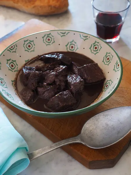 Peposo Alla Fornacina Impruneta Velha Receita Tradicional Florença Refogado Chianina — Fotografia de Stock