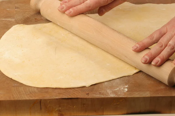 Préparation Pâtes Raviolis Maison Farcies Fromage Ricotta Aux Épinards Italie — Photo