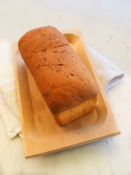 Loaf Homemade Cereal Bread Umbria Italy Europe — Stock Photo, Image