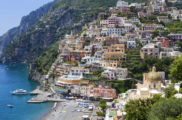 Stadsbilden Positano Amalfikusten Kampanien Italien Europa — Stockfoto