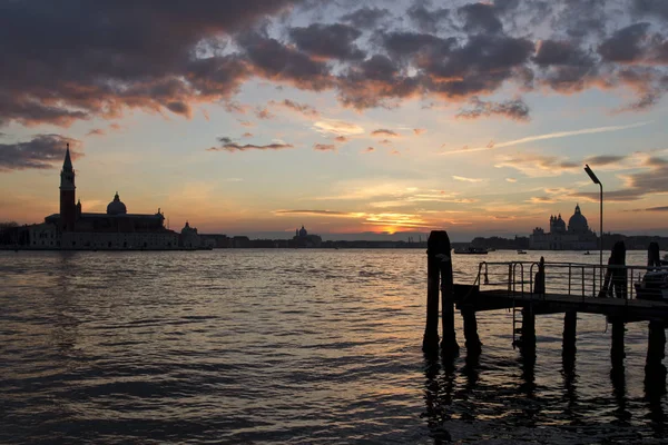 San Giorgio Eiland Bij Zonsondergang Venetië Veneto Italië Europa — Stockfoto