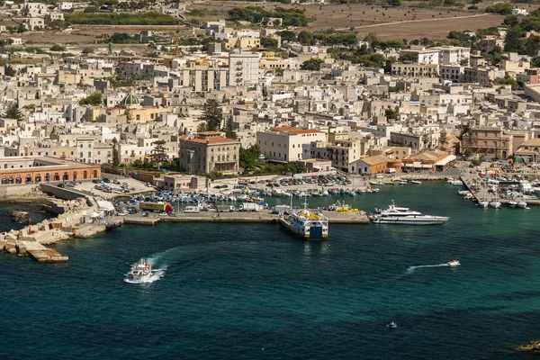 Cityview Favignana Island Egadiska Öarna Sicilien Italien Europa — Stockfoto