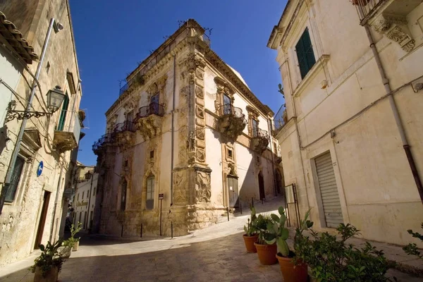 Paleis Beneventano Scicli Provincie Ragusa Sicilië Italië Europa Unesco Werelderfgoed — Stockfoto