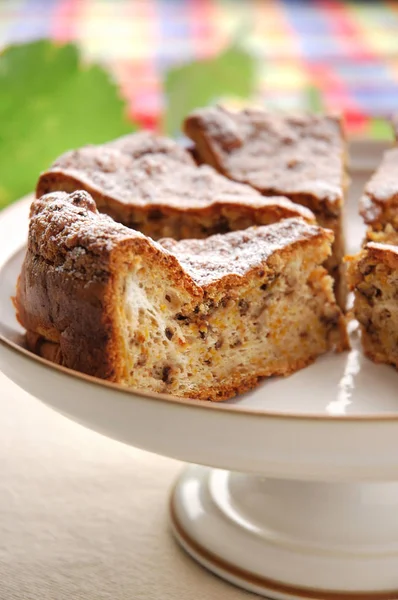 Gros Plan Gâteau Aux Carottes Sur Assiette — Photo