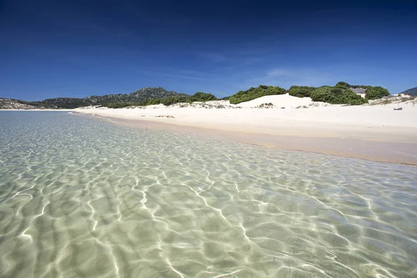 Spiaggia Giudeu Beach Chia Domus Maria Sardinia Italy — Foto Stock