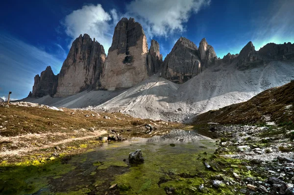 Three Peaks Lavaredo Tre Cime Lavaredo Dolomites Mountain Unesco World — Stock Photo, Image