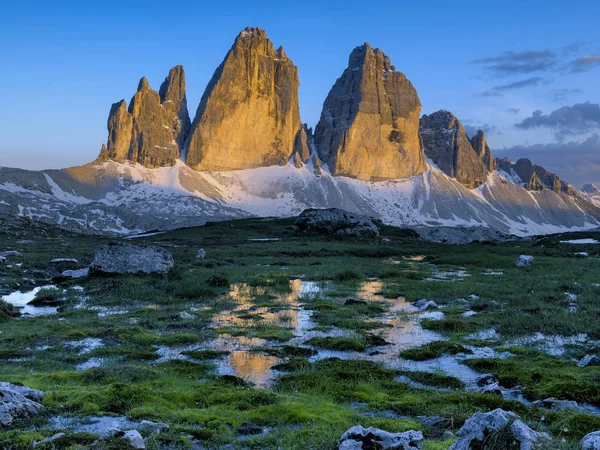 Tre Cime Lavaredo Auronzo Dobbbiaco Dolomiten Trentino Alto Adige Veneto — Stockfoto