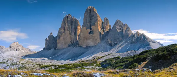 Tre Cime Lavaredo North Face Dolomiterna Alperna Veneto Trentino Alto — Stockfoto