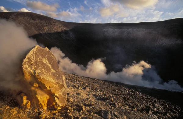 Volcano Vulcano Island Eoliska Öarna Sicilien Italien — Stockfoto