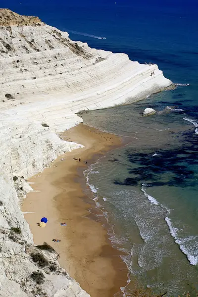 Scala Dei Turchi Mergel Cliff Rossello Cape Agrigent Sizilien Italien — Stockfoto