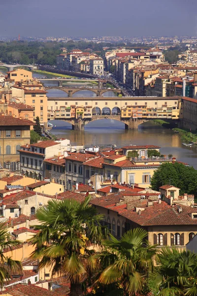 Paesaggio Urbano Ponte Vecchio Firenze Toscana Italia Europa Patrimonio Mondiale — Foto Stock