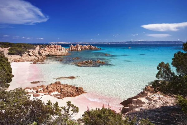 Baia Cala Roto Spiaggia Rosa Isola Budelli Arcipelago Della Maddalena — Foto Stock