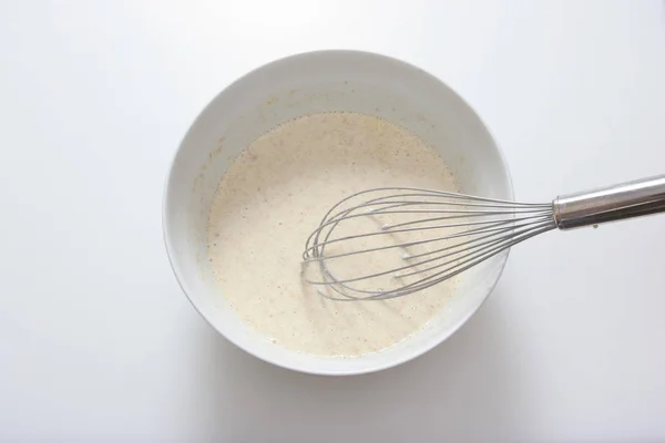 Preparation Crespelle Made Wholemeal Flour Mushrooms Potatoes Italy — Stok Foto