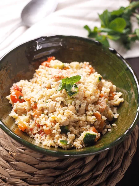 Cous Cous Con Verdure Sicilia Italia — Foto Stock