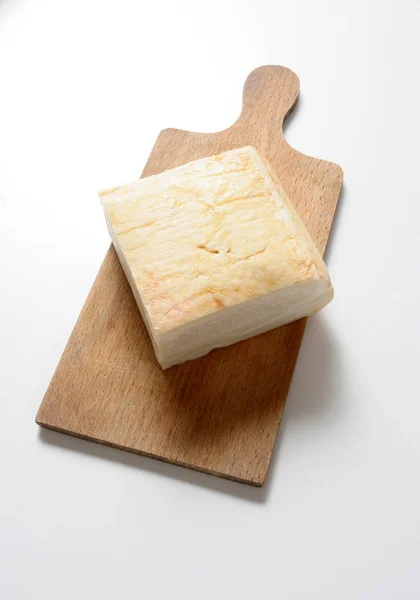 Taleggio Dop Cheese Wooden Board — Stock Photo, Image