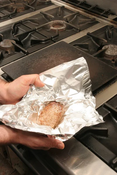 Grilling Step Step Beef Italy — Stock Photo, Image