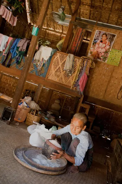 Местные Жители Деревни Пвасо Баган Мьянма Бирма Юго Восточная Азия — стоковое фото