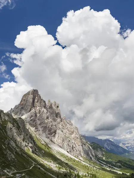 Bouřková Oblaka Nad Vrcholky Croda Lago Dolomitech Benátsko Cortiny Ampezzo — Stock fotografie