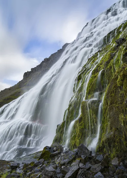 Vízesés Dynjandi Egy Ikon Westfjordok Távoli Westfjords Vestfirdir Izland Északnyugati — Stock Fotó