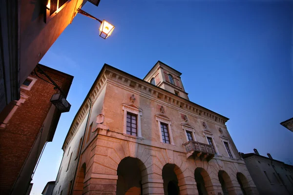 Palazzo Ducale Tramonto Sabbioneta Lombardia Italia Europa — Foto Stock