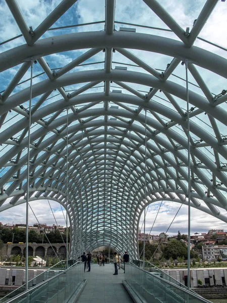 Modern Bridge Tbilisi Georgia — Stock Photo, Image