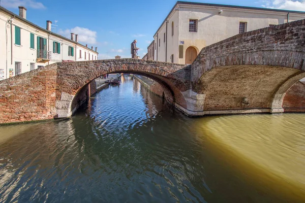 Ponte Degli Sbirri Bro Comacchio Emilia Romagna Italia Europa – stockfoto