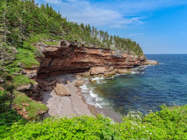 Beach at Baie des Marigots on l'le-Bonaventure in Parc national de l'le-Bonaventure-et-du-Rocher-Perc, Qubec , Canada.