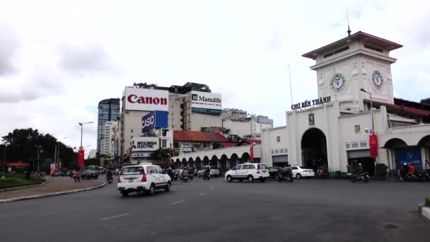 Ben Thanh Market Maior Mercado Atração Sai Gon Chi Minh — Vídeo de Stock