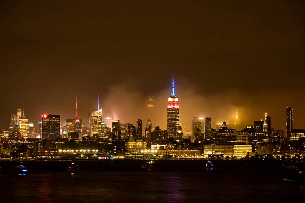 Empire State Building Après Juillet Feu Artifice Fête Indépendance — Photo