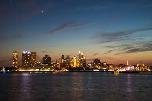 Philadelphia Sentrum Skylines Sun Set – stockfoto