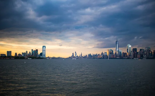 Přístav New Yorku Panoramata Města Jersey City Manhattan — Stock fotografie
