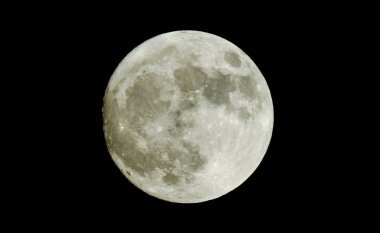 Akşam yemeği dolunay üzerinde 14 Kasım 2016, 600 mm çekim.