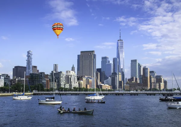 New York City Manhattan Pusat Kota Skyline Sore Hari — Stok Foto