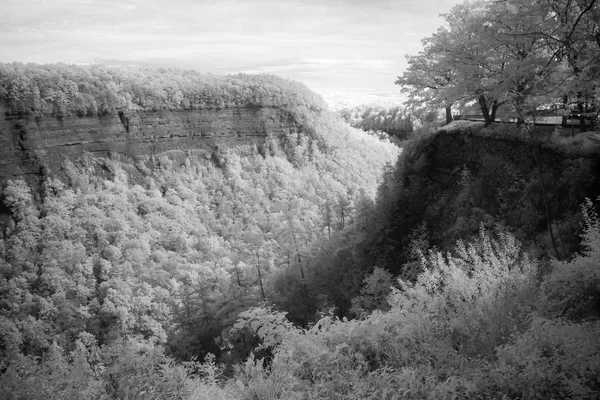 Great Bend Gözden Kaçırmak Letchworth State Park New York Kızılötesi — Stok fotoğraf