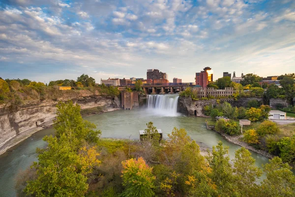 View High Falls City Rochester — Stock Photo, Image