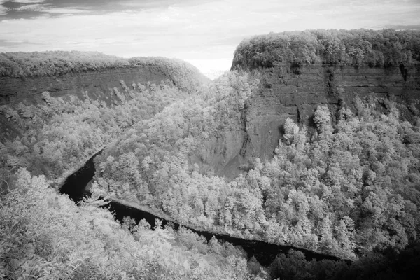 Great Bend Förbise Letchworth State Park New York Infraröd — Stockfoto