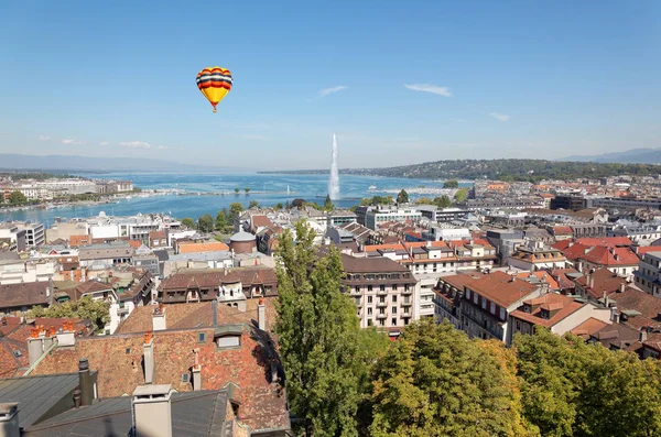 Ciudad Ginebra Suiza Una Vista General Aérea — Foto de Stock