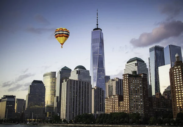 New York City Manhattan Skyline Van Binnenstad Een Late Namiddag — Stockfoto