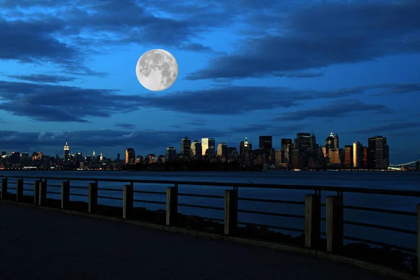 Panorama New Yorku Státního Parku Svobody — Stock fotografie